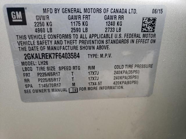 2015 GMC TERRAIN SL #3290273218