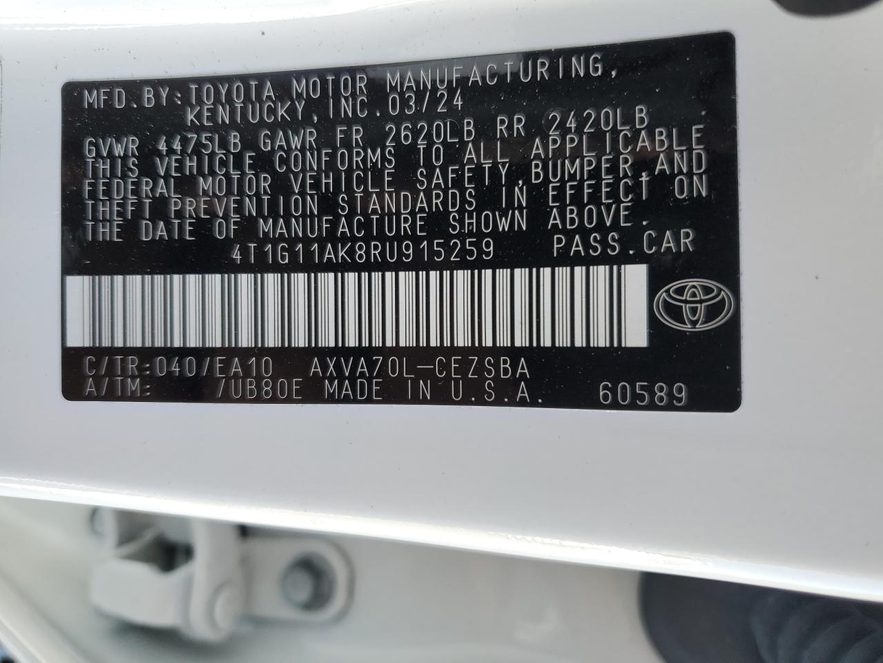 TOYOTA CAMRY SE NIGHT SHADE