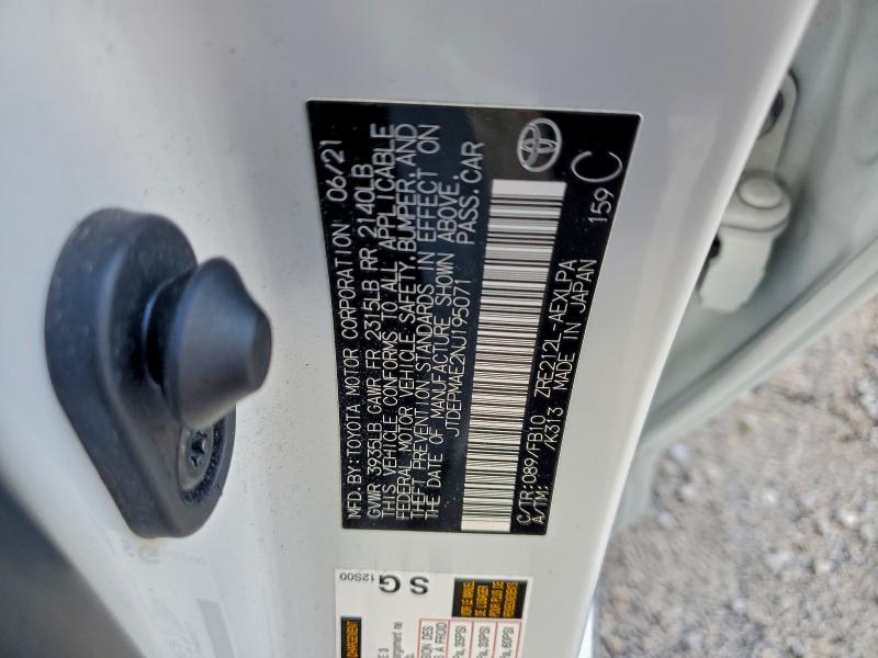 2022 TOYOTA COROLLA LE #3301791401