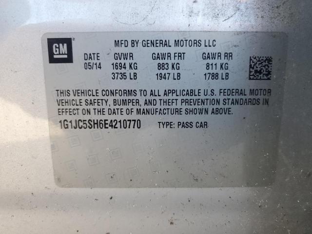 2014 CHEVROLET SONIC LT #3296280493