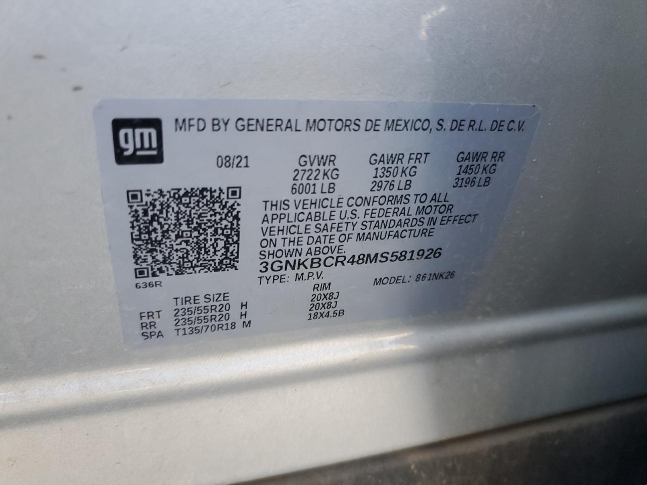 Lot #3315938100 2021 CHEVROLET BLAZER 2LT