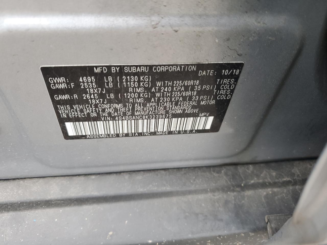 SUBARU OUTBACK 2.5I LIMITED