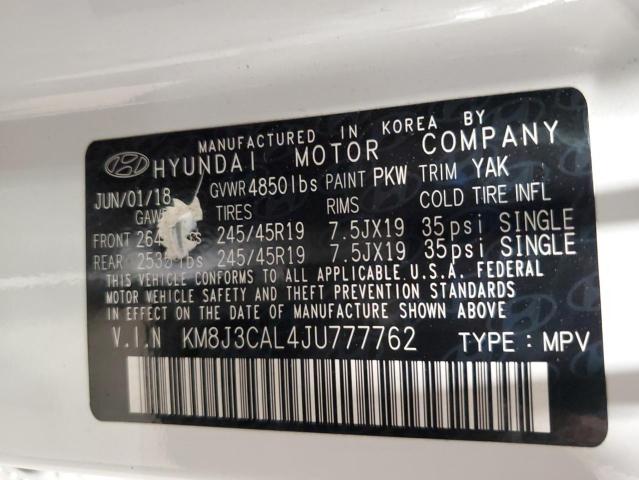 2018 HYUNDAI TUCSON SPO KM8J3CAL4JU777762