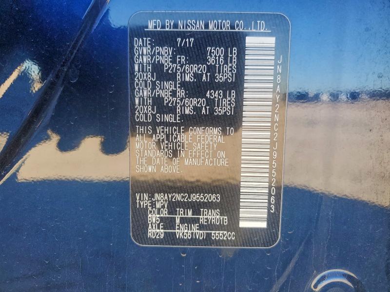 2018 NISSAN ARMADA SV #3305404303