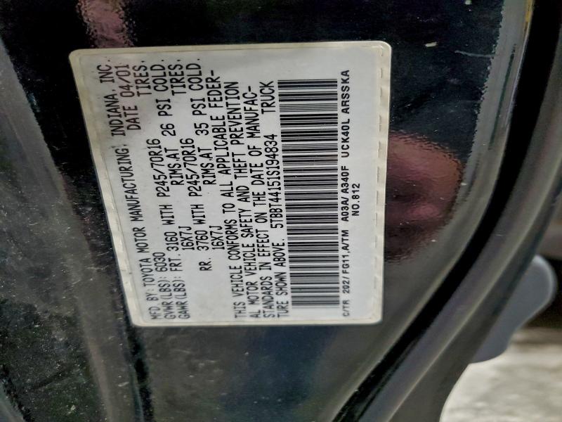 2001 TOYOTA TUNDRA ACC #3296120836