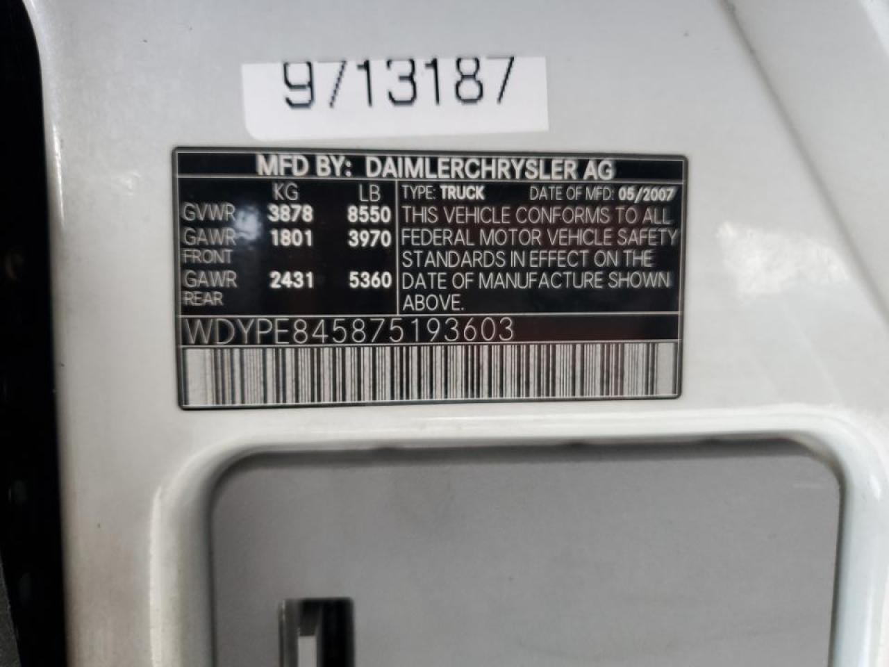 Lot #3286730344 2007 FREIGHTLINER SPRINTER 2