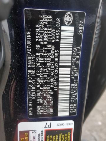 2016 TOYOTA CAMRY LE #3308324211