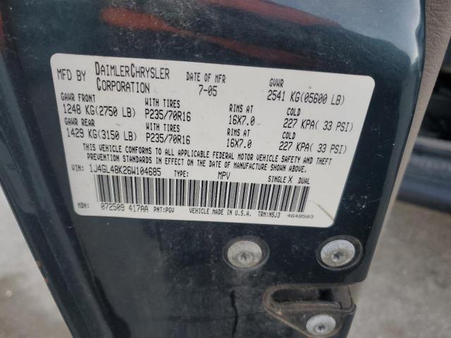 2006 JEEP LIBERTY SP #3301851979