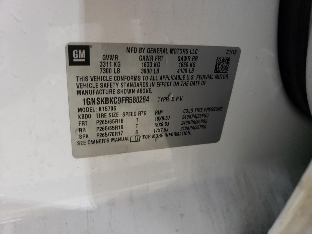 CHEVROLET TAHOE K1500 LT