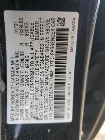 2021 HONDA CIVIC SPOR #3308202167