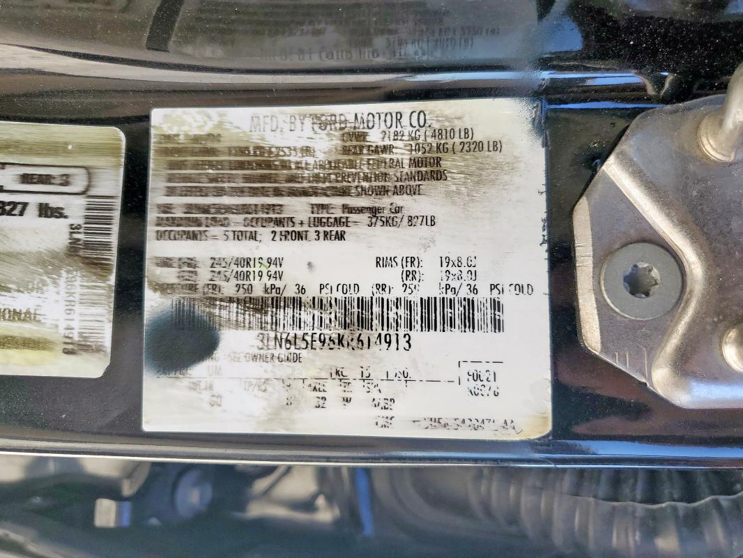 2019 LINCOLN MKZ RESERV - 3LN6L5E96KR614913