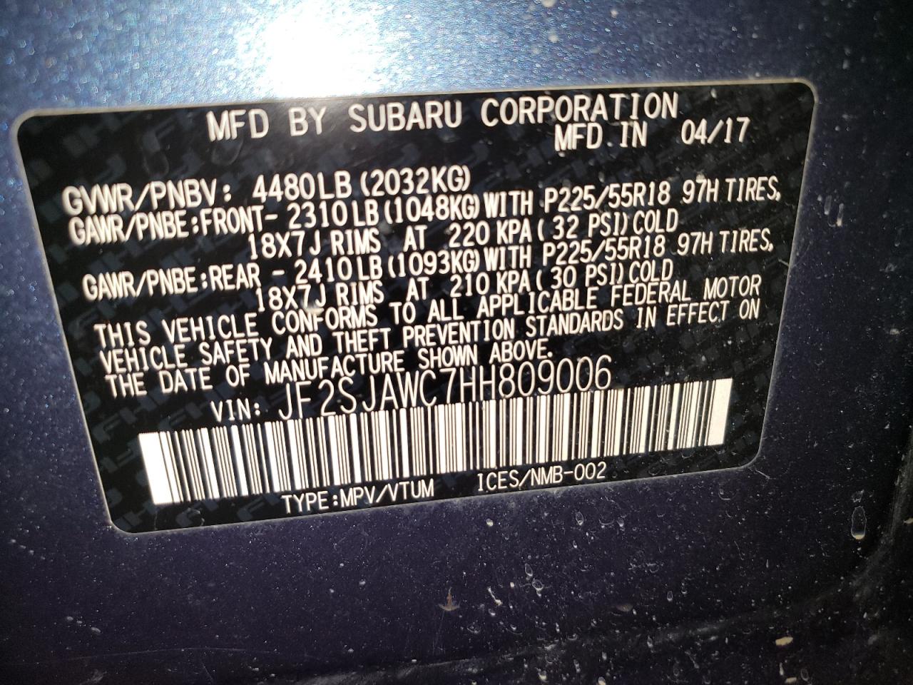 SUBARU FORESTER 2.5I TOURING