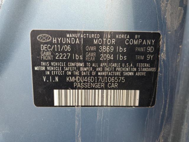 2007 HYUNDAI ELANTRA GL #3281466000