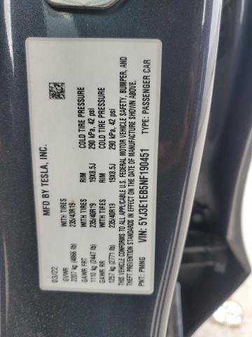 2022 TESLA MODEL 3 #3293368431
