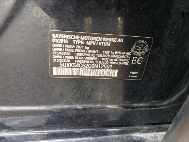 2016 BMW X5 XDRIVE3 - 5UXKS4C52G0N12501