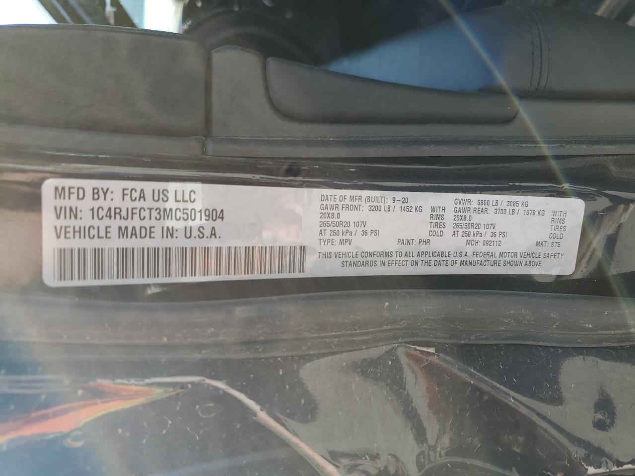 Lot #3301893434 2021 JEEP GRAND CHER