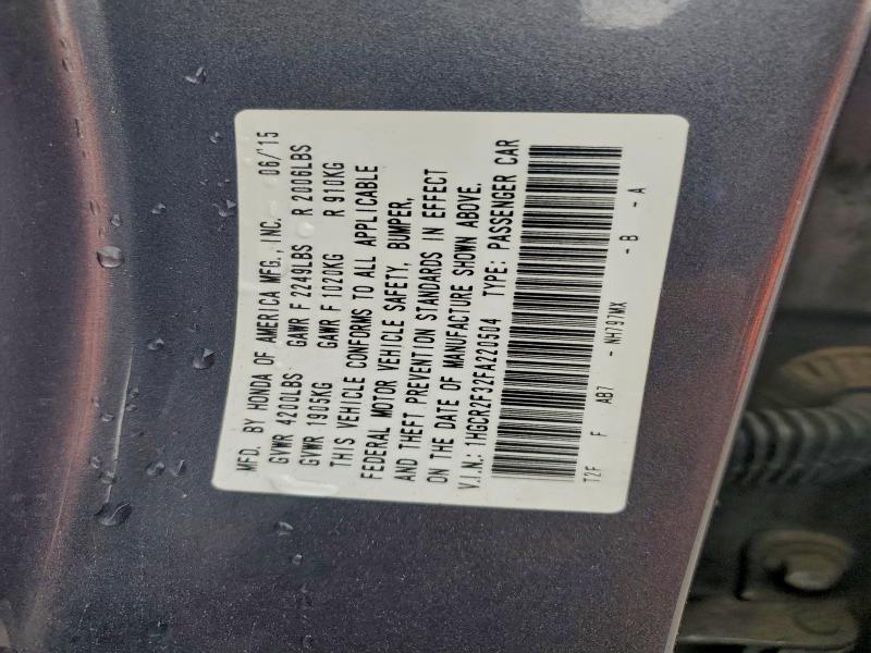 2015 HONDA ACCORD LX #3312642188