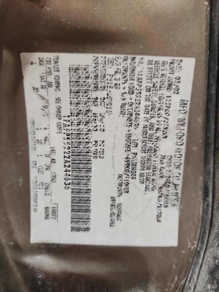 Lot #3297124500 2002 FORD TAURUS SES