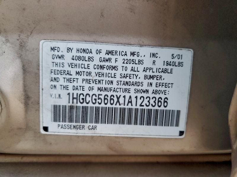 2001 HONDA ACCORD EX #3303840515