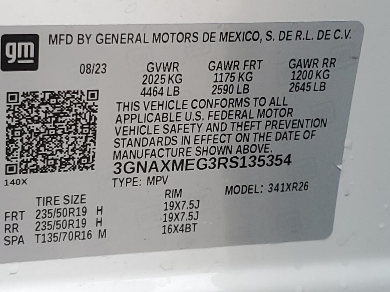 CHEVROLET EQUINOX RS