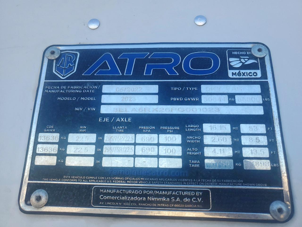 Lot #3278673764 2023 ATRO UNKNOWN