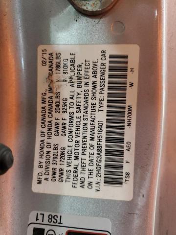 2015 HONDA CIVIC EX #3301986452