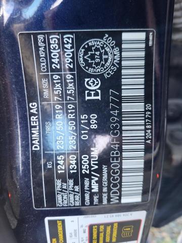 2015 MERCEDES-BENZ GLK 250 BL WDCGG0EB4FG394777