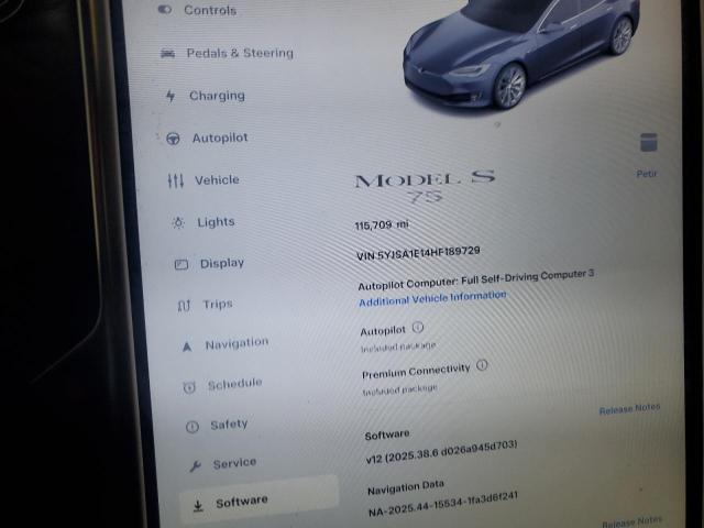 2017 TESLA MODEL S #3305562089