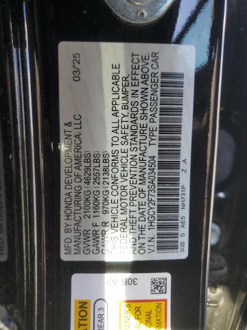 2025 HONDA ACCORD HYB #3284675360
