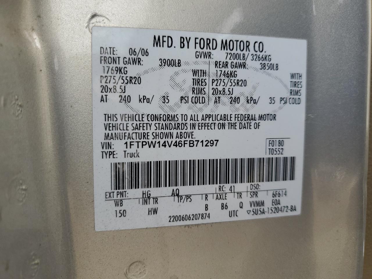 Lot #3287777092 2006 FORD F150 SUPER