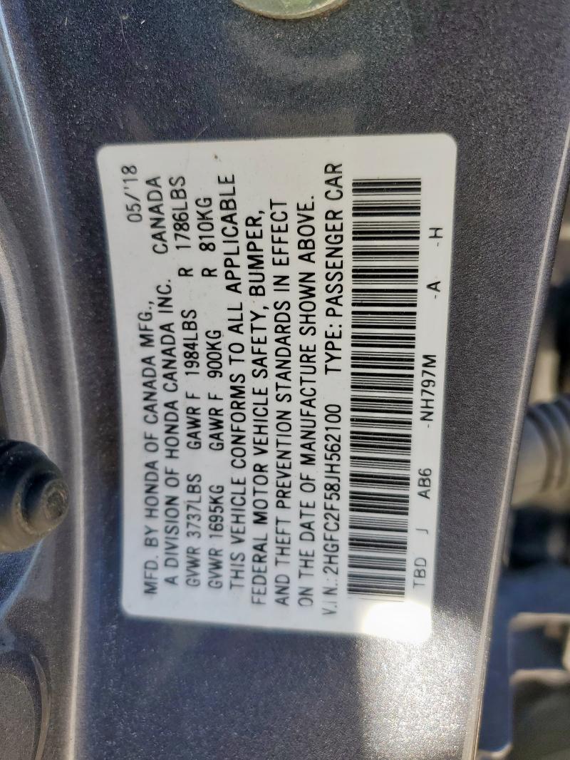 2018 HONDA CIVIC LX #3305761781
