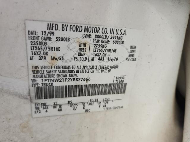 2000 FORD F250 SUPER #3297115528