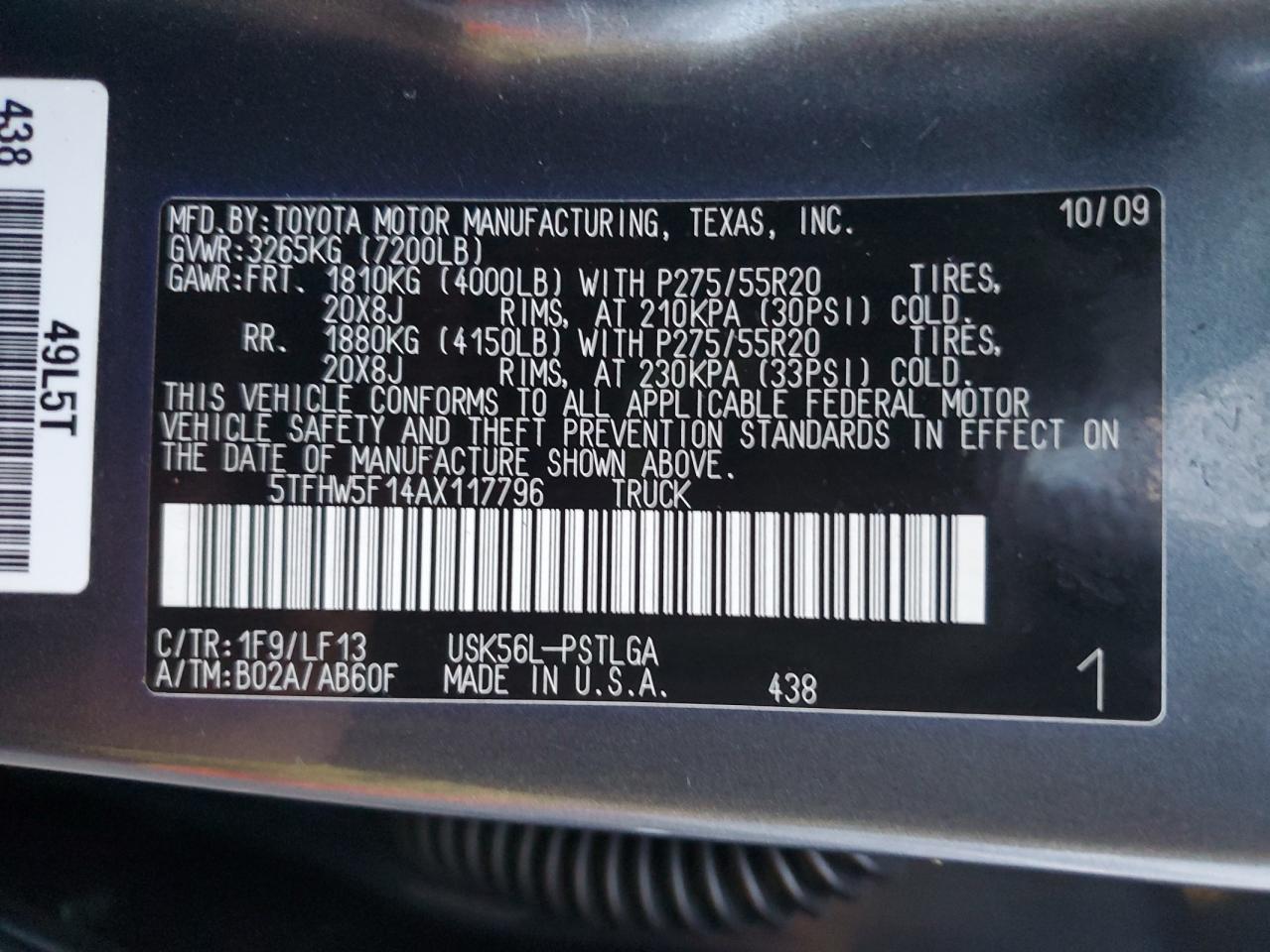 TOYOTA TUNDRA CREWMAX LIMITED