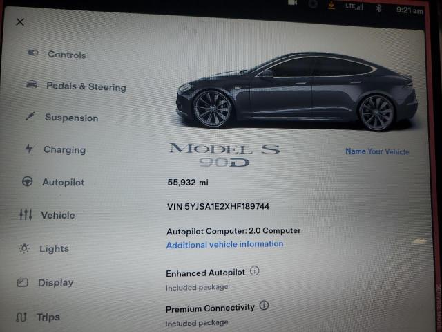 2017 TESLA MODEL S #3316872084