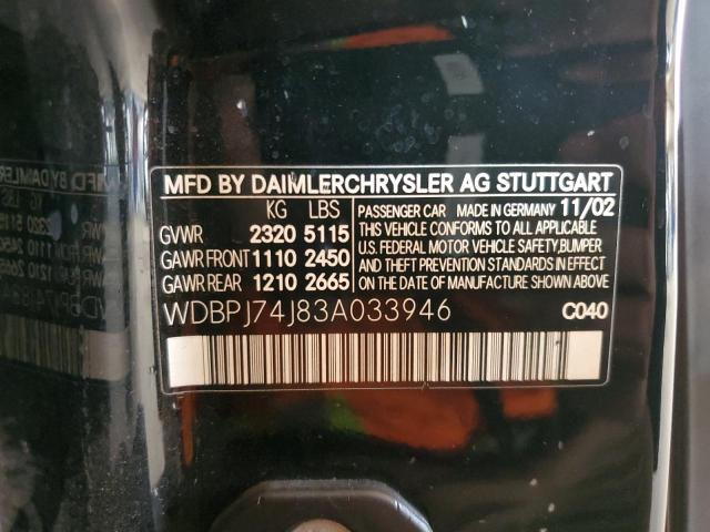 2003 MERCEDES-BENZ CL 55 AMG #3305478061