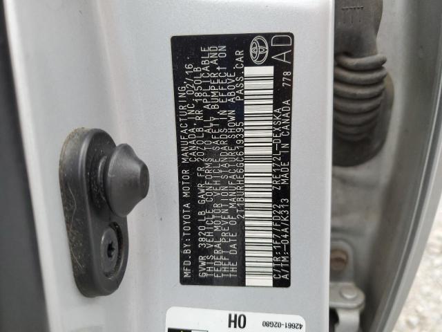 2016 TOYOTA COROLLA L #3297987041