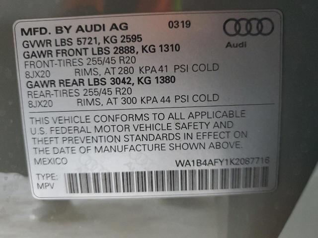 2019 AUDI SQ5 PREMIU #3301619621