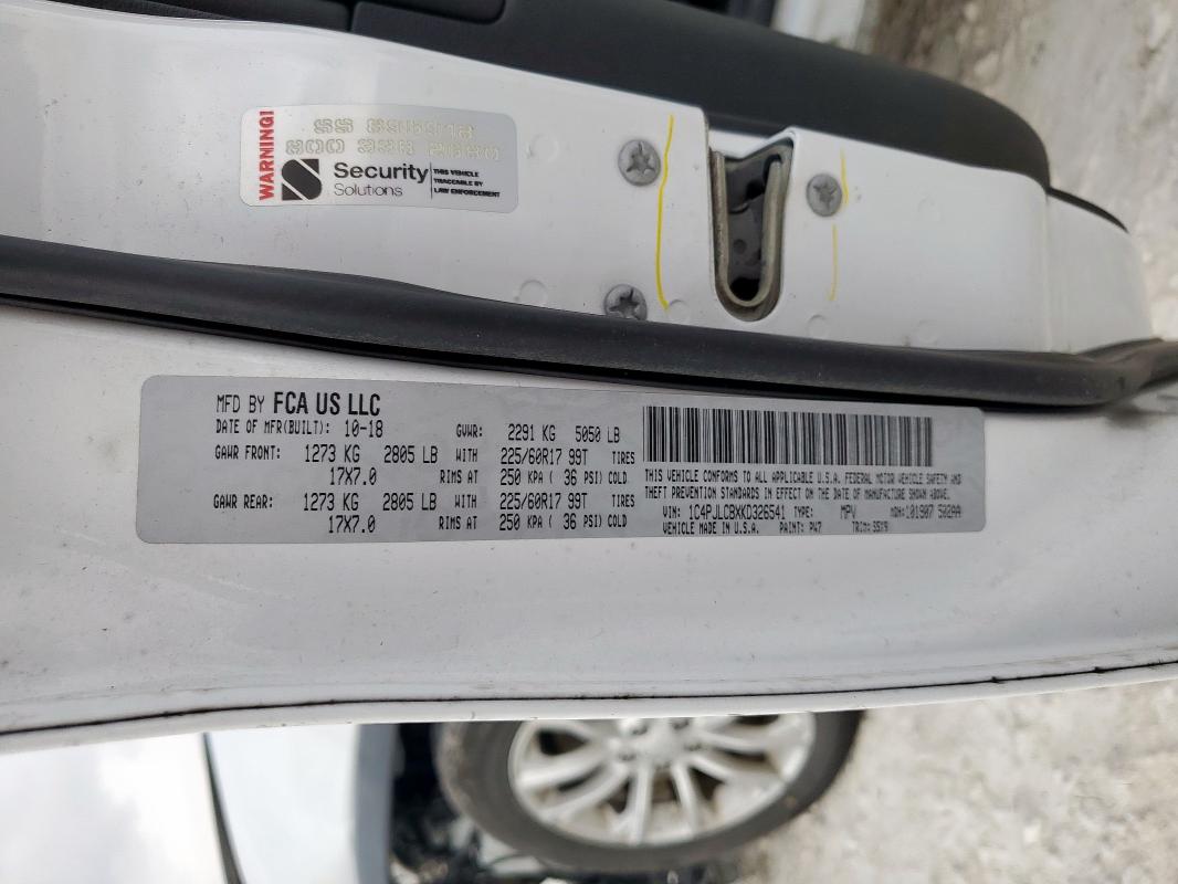 2019 JEEP CHEROKEE L #3304805328