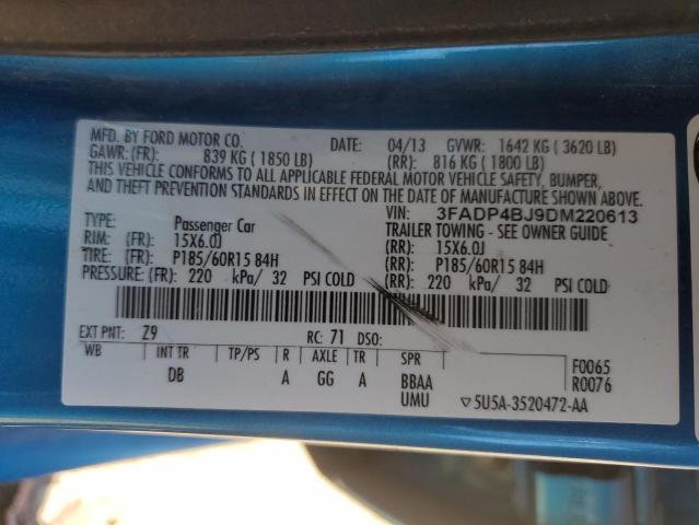 2013 FORD FIESTA SE #3292413293