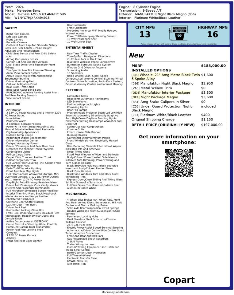 MERCEDES-BENZ G-CLASS 63 AMG