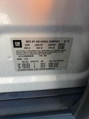 2019 CHEVROLET TRAX 1LT - KL7CJLSB6KB869295