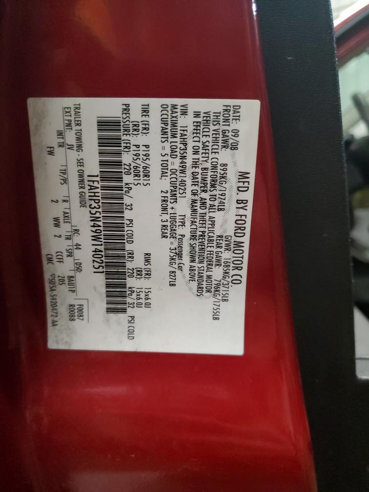 Lot #3311722233 2009 FORD FOCUS SE