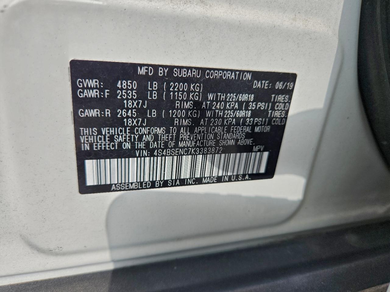 SUBARU OUTBACK 3.6R LIMITED