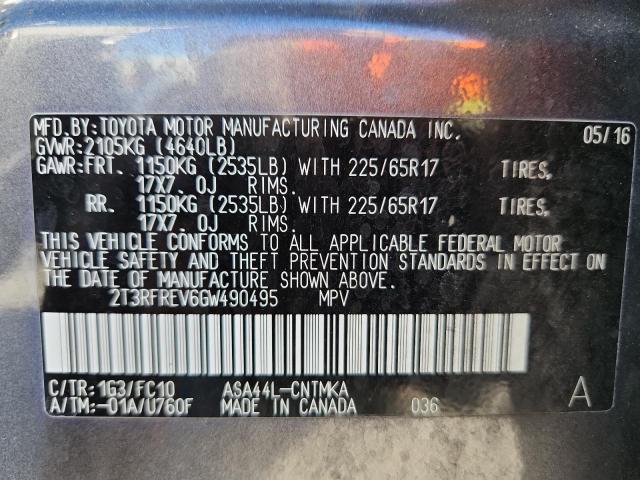 2016 TOYOTA RAV4 XLE #3291766252