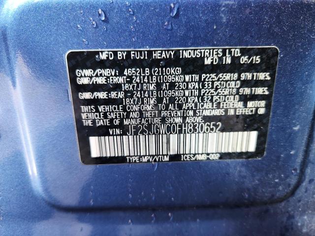 2015 SUBARU FORESTER 2 - JF2SJGWC0FH830652