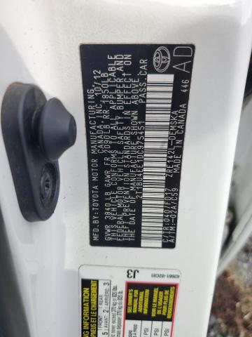 2013 TOYOTA COROLLA BA #3284028820