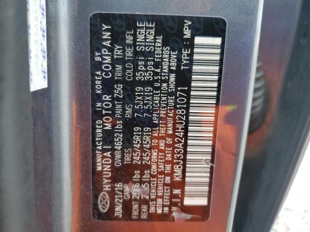 2017 HYUNDAI TUCSON LIM #3291464477