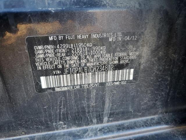 2012 SUBARU IMPREZA SP #3286666312