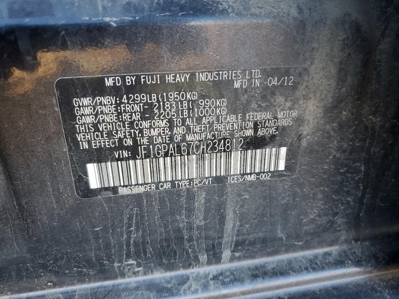 SUBARU IMPREZA SPORT PREMIUM