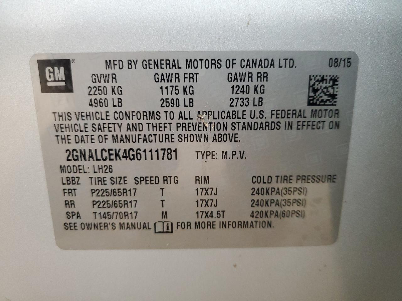 CHEVROLET EQUINOX LT